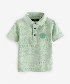 Baker By Ted Baker Green Printed Polo Shirt -Baker by Ted Baker shop unnamed file 641 scaled