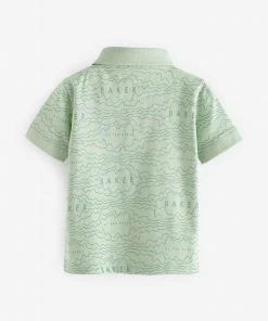 Baker By Ted Baker Green Printed Polo Shirt -Baker by Ted Baker shop unnamed file 642 scaled