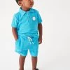 Baker By Ted Baker Blue Polo Shirt And Shorts Set