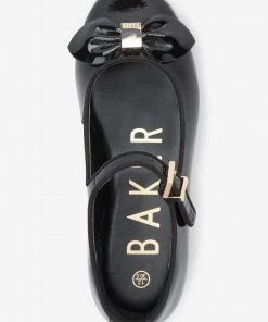 Baker By Ted Baker Black Pat Bow MJ Shoes -Baker by Ted Baker shop unnamed file 707 scaled