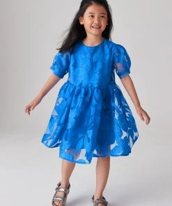 Baker By Ted Baker Blue Floral Jacquard Dress