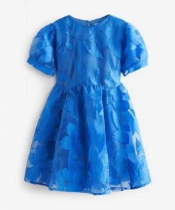 Baker By Ted Baker Blue Floral Jacquard Dress -Baker by Ted Baker shop unnamed file 716 scaled