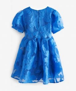Baker By Ted Baker Blue Floral Jacquard Dress -Baker by Ted Baker shop unnamed file 717 scaled