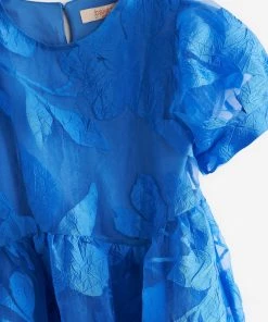 Baker By Ted Baker Blue Floral Jacquard Dress -Baker by Ted Baker shop unnamed file 718 scaled