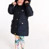 Baker By Ted Baker Navy Frill Parka Coat