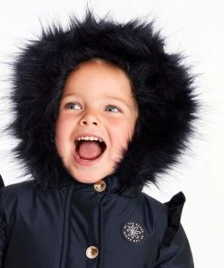 Baker By Ted Baker Navy Frill Parka Coat -Baker by Ted Baker shop unnamed file 782 scaled