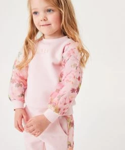 Baker By Ted Baker Pink Organza Sweatshirt And Joggers Set