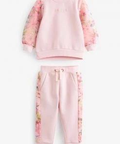 Baker By Ted Baker Pink Organza Sweatshirt And Joggers Set -Baker by Ted Baker shop unnamed file 807