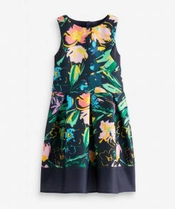 Baker By Ted Baker Navy Floral Scuba Dress -Baker by Ted Baker shop unnamed file 842 scaled