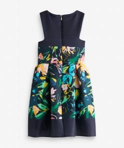 Baker By Ted Baker Navy Floral Scuba Dress -Baker by Ted Baker shop unnamed file 843 scaled