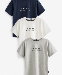Baker By Ted Baker Navy/Grey T-Shirts 3 Pack