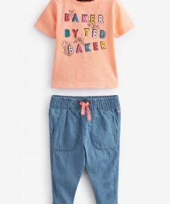Baker By Ted Baker Pink Graphic T-Shirt Set