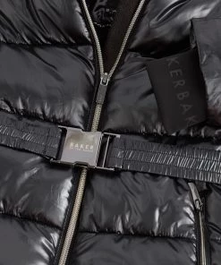 Baker By Ted Baker Black High Shine Coat -Baker by Ted Baker shop unnamed file 856 scaled