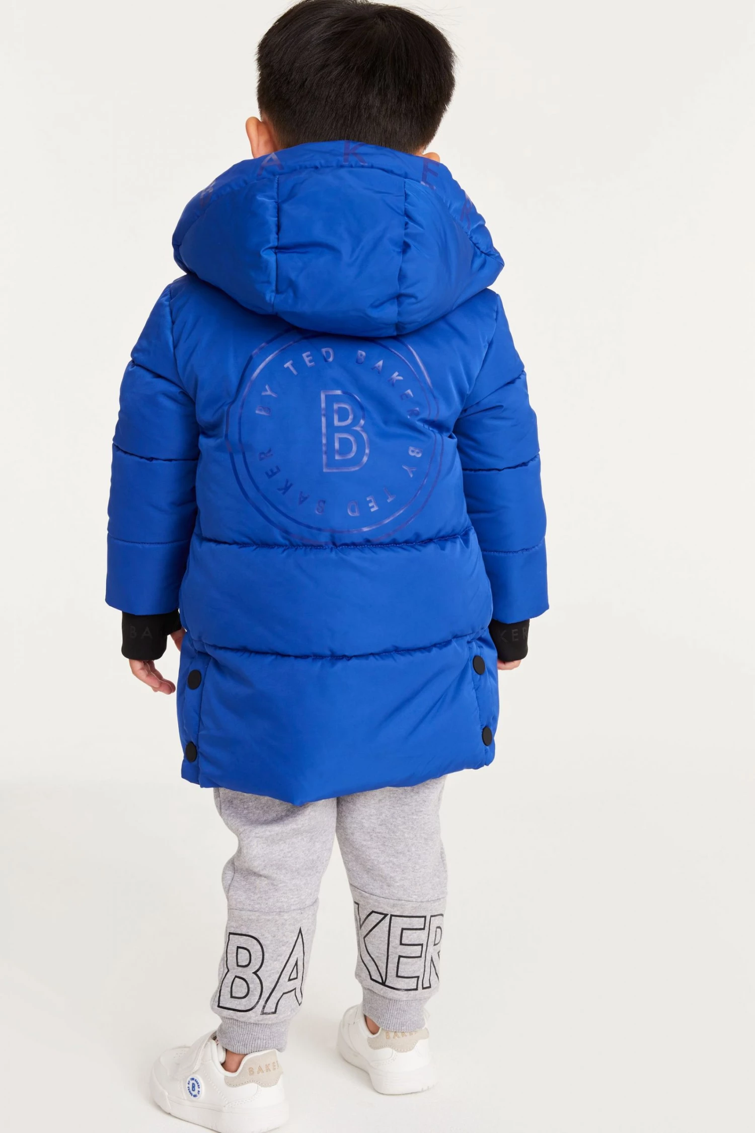 Baker By Ted Baker Blue Longline Padded Coat 2 Baker By Ted Baker Blue Longline Padded Coat - Image 2