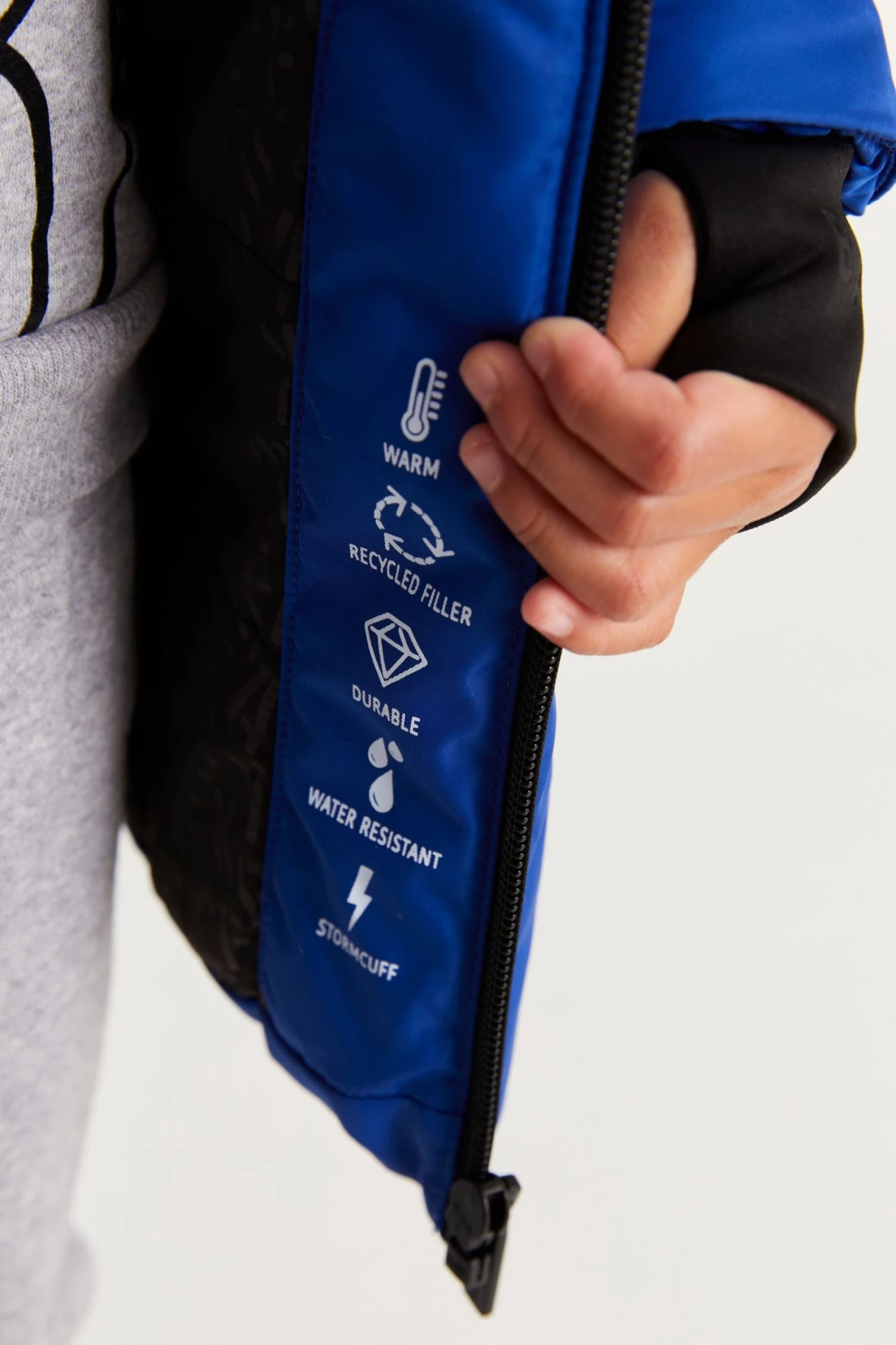 Baker By Ted Baker Blue Longline Padded Coat 6 Baker By Ted Baker Blue Longline Padded Coat - Image 6