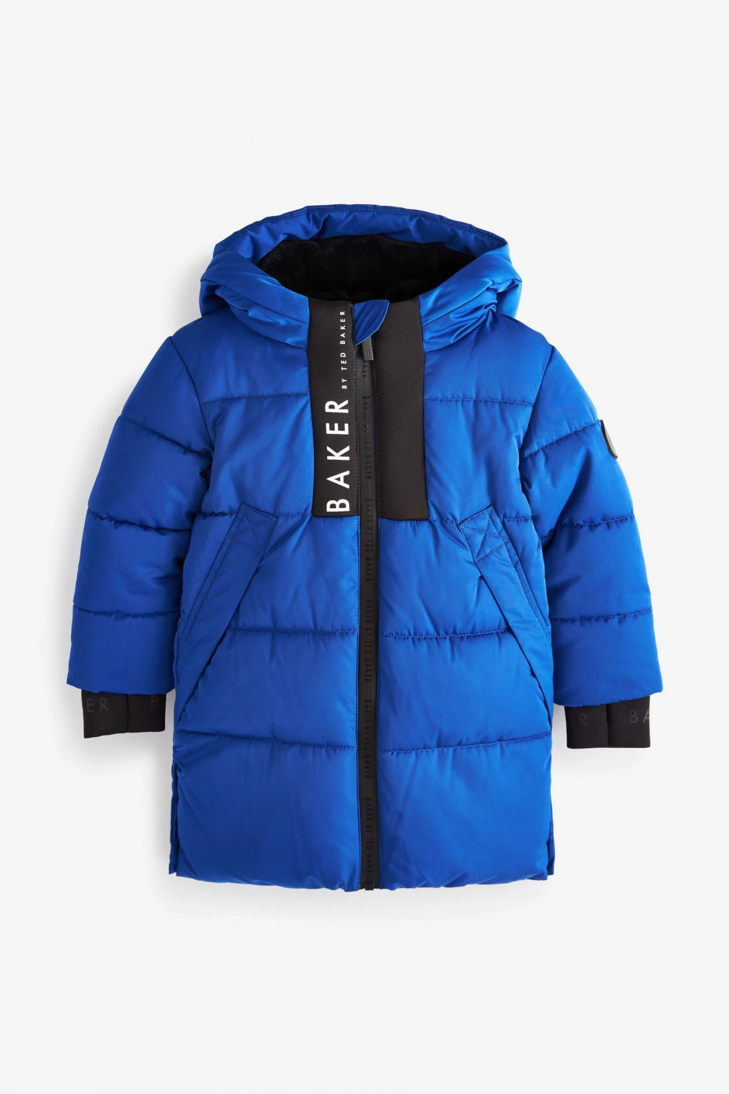 Baker By Ted Baker Blue Longline Padded Coat 8 Baker By Ted Baker Blue Longline Padded Coat - Image 8