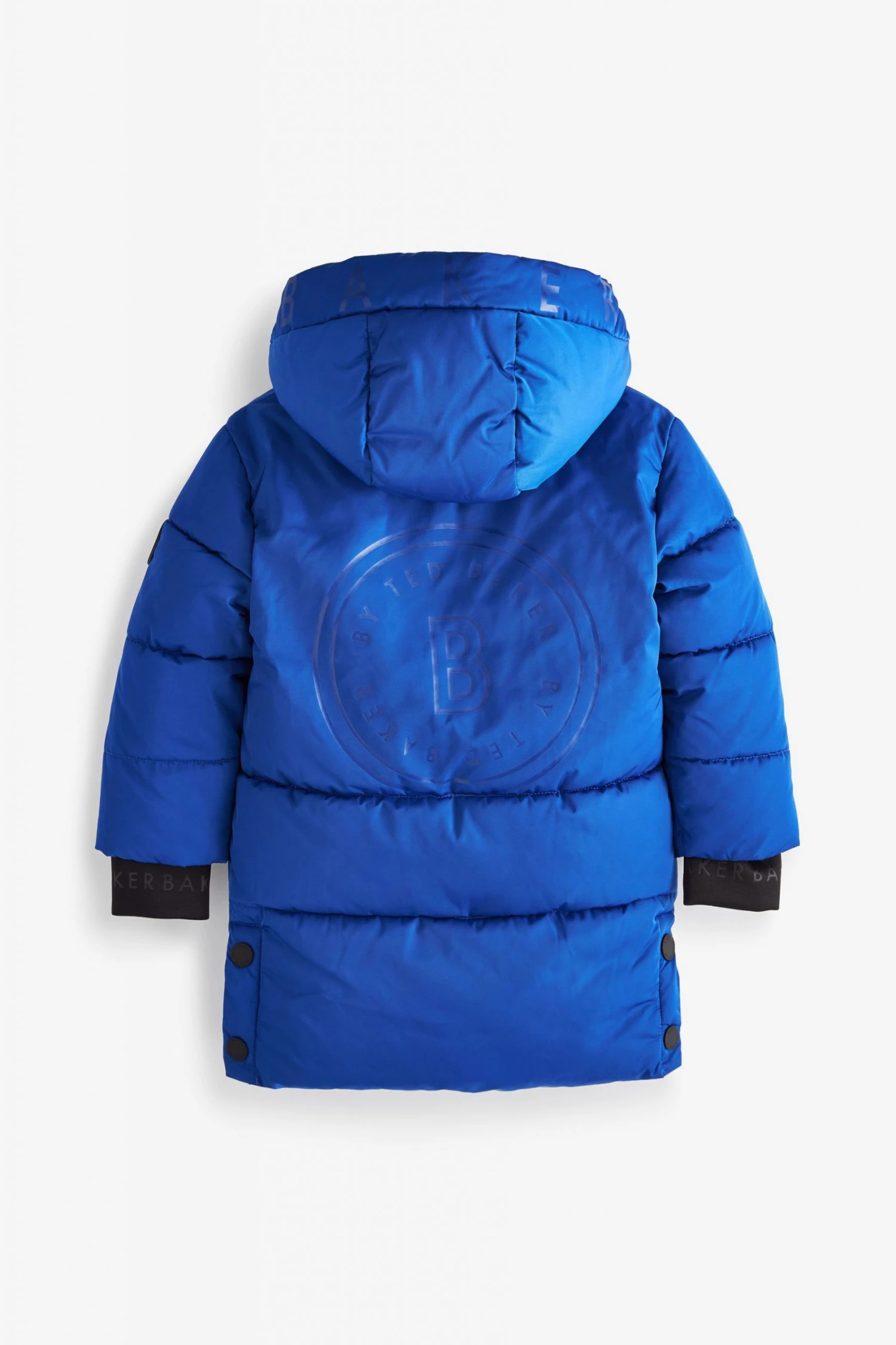 Baker By Ted Baker Blue Longline Padded Coat 9 Baker By Ted Baker Blue Longline Padded Coat - Image 9