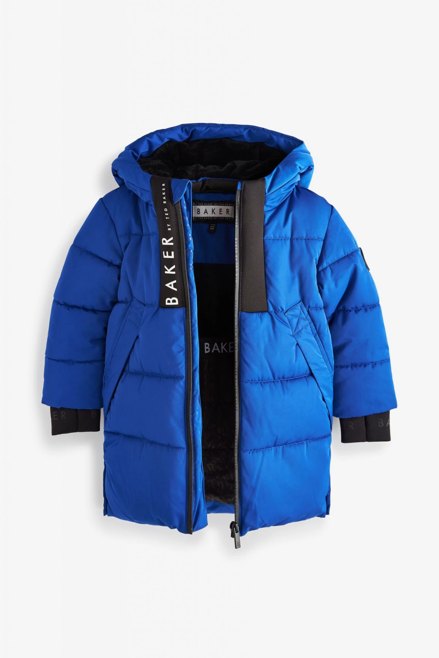 Baker By Ted Baker Blue Longline Padded Coat 10 Baker By Ted Baker Blue Longline Padded Coat - Image 10