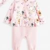Baker By Ted Baker Pink Floral Romper And Headband