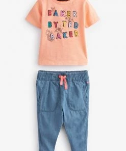 Baker By Ted Baker Pink Graphic T-Shirt Set -Baker by Ted Baker shop unnamed file 90