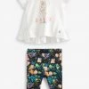 Baker By Ted Baker Woven Mix T-Shirt And Leggings Set