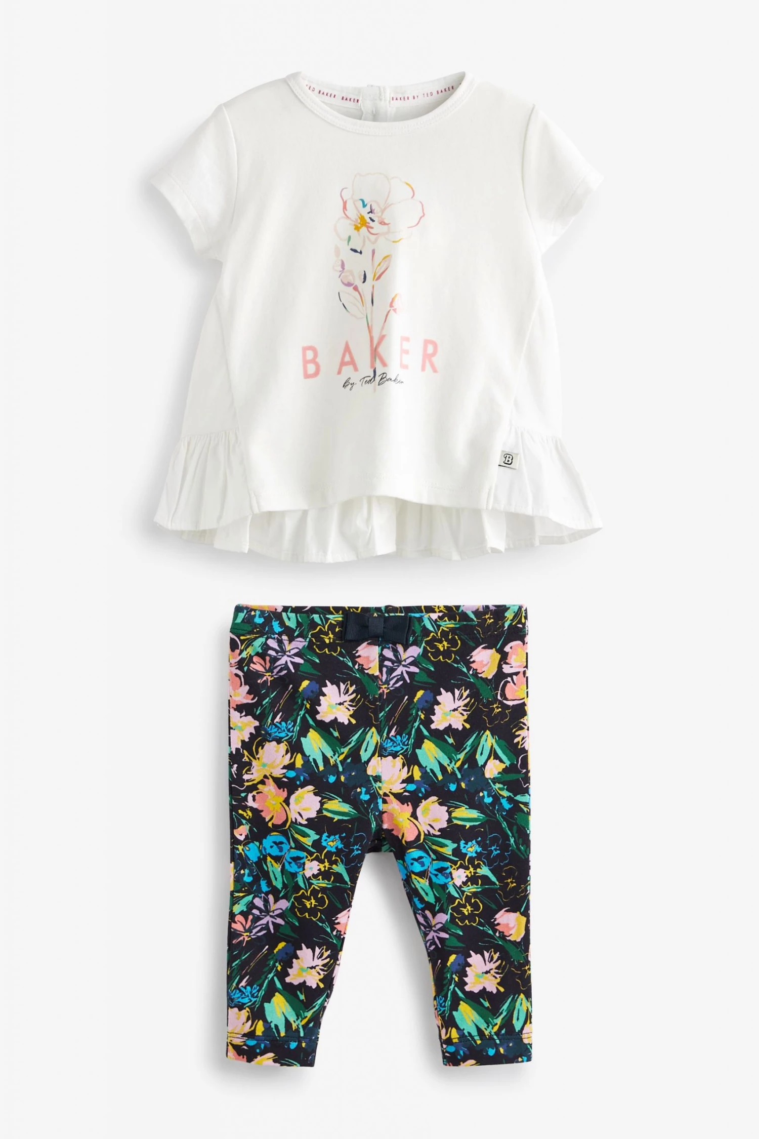 Baker By Ted Baker Woven Mix T-Shirt And Leggings Set 1 Baker By Ted Baker Woven Mix T-Shirt And Leggings Set
