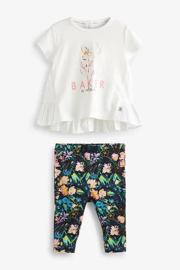 Baker By Ted Baker Woven Mix T-Shirt And Leggings Set 6 Baker By Ted Baker Woven Mix T-Shirt And Leggings Set - Image 6