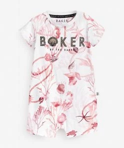 Baker By Ted Baker Printed Romper And Hat Set -Baker by Ted Baker shop unnamed file 941 scaled
