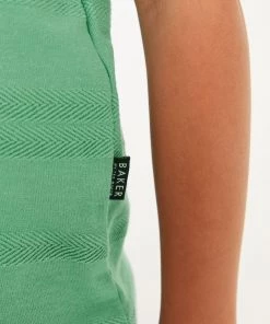 Baker By Ted Baker Green Textured Polo Shirt -Baker by Ted Baker shop unnamed file 973 scaled