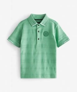 Baker By Ted Baker Green Textured Polo Shirt -Baker by Ted Baker shop unnamed file 974 scaled