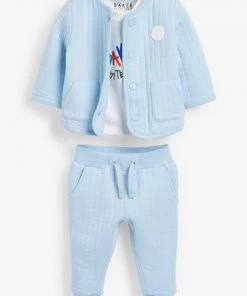 Baker By Ted Baker Blue Quilted 3 Piece Set -Baker by Ted Baker shop unnamed file 983