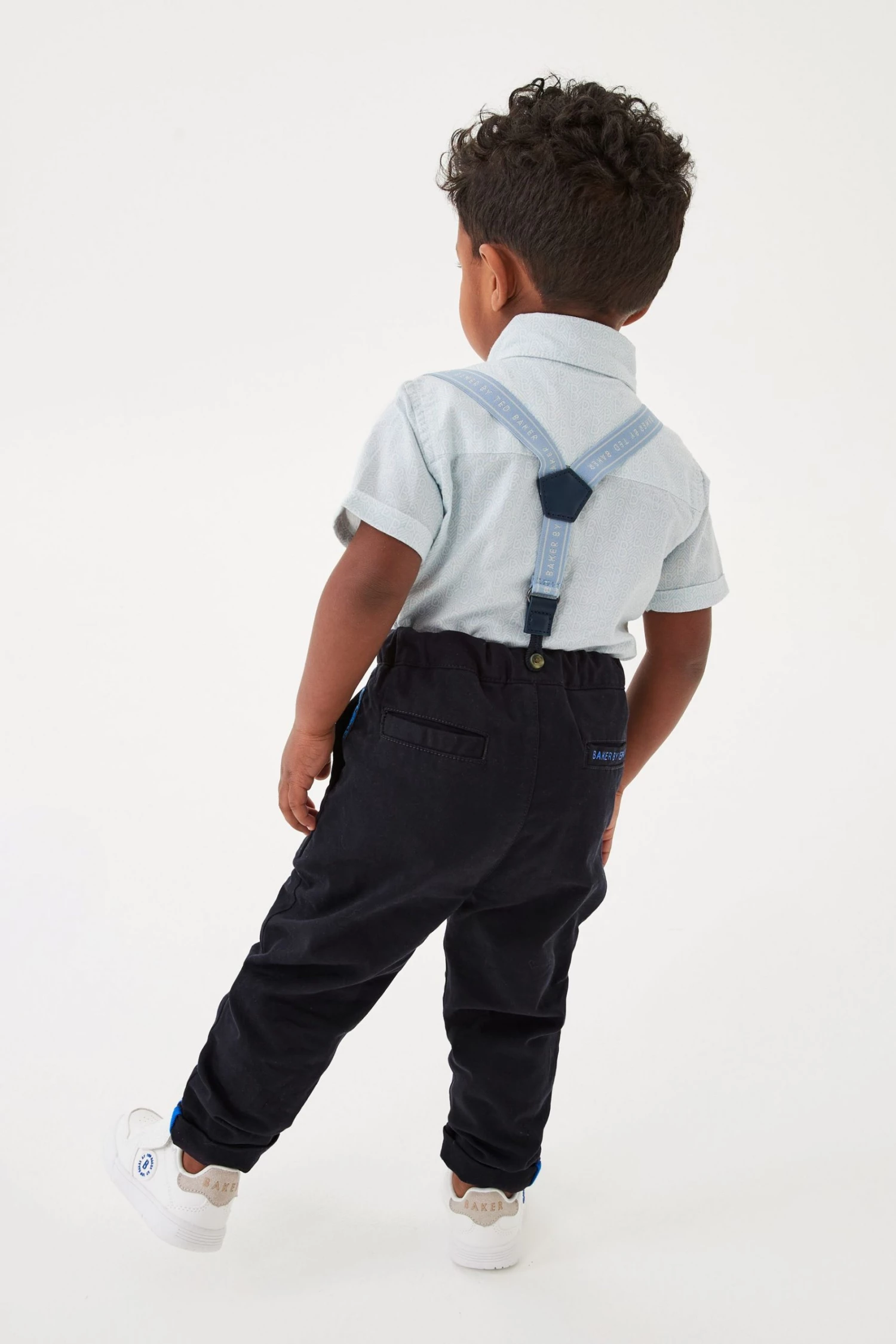 Baker By Ted Baker Navy Chino Shirt And Braces Set 2 Baker By Ted Baker Navy Chino Shirt And Braces Set - Image 2